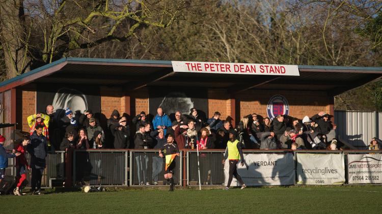 Biggleswade United's stand in the sun at their stadium