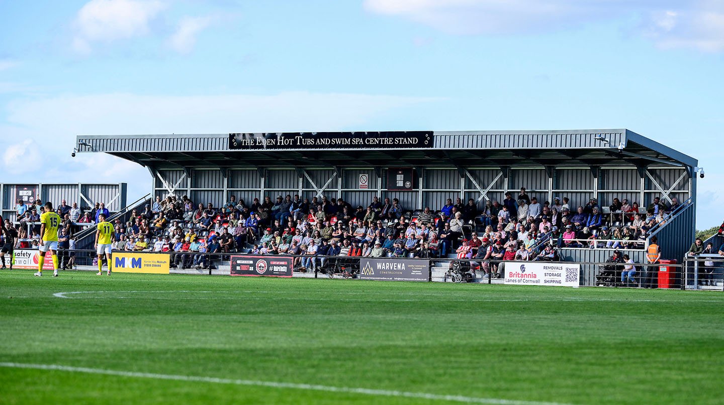 Truro City's impressive new stand in the sun at their stadium